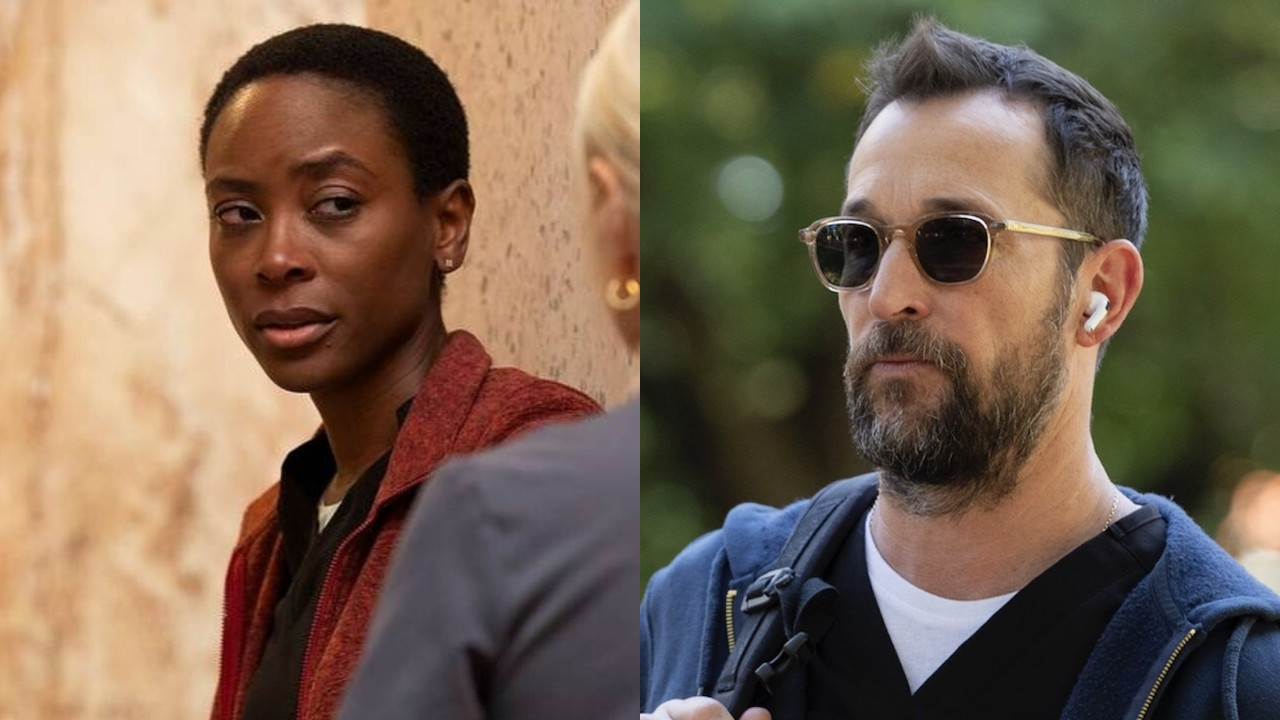 Noah Wyle and tracy Ifeachor in The Pitt