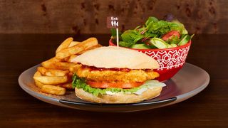 Nandos grilled-chicken-burger is one of the healthiest fast foods