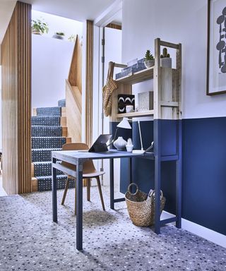 Small home office ideas by Carpetright featuring Condo Wilton Carpet In Mineral Polka Dot & Teal Polka Dot, £39.99m2