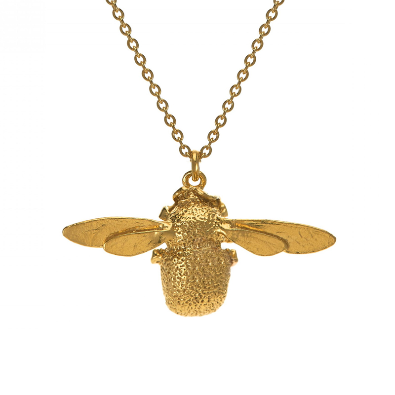Alex Monroe gold bee necklace