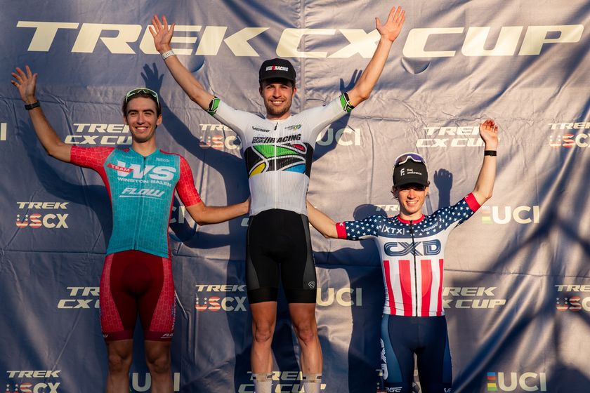 Eric Brunner atop the podium in the men&#039;s Trek CX Cup C1