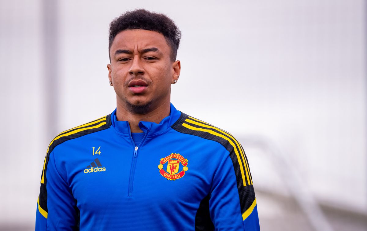 Manchester United midfielder Jesse Lingard in training