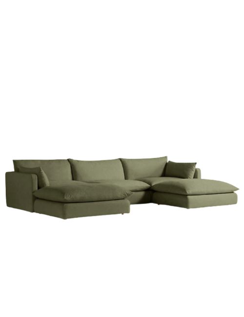 Unwind Modular 5-Piece U-Shaped Slipcovered Sectional Sofa