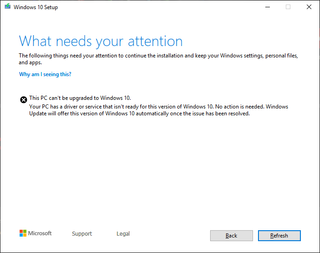 Windows 10 install error