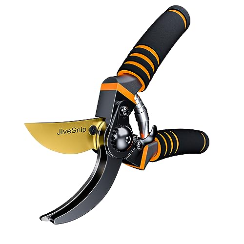 Jivesnip Premium Titanium Garden Secateurs - Professional Bypass Pruning Shears for Plants, Hedges, and Flowers
