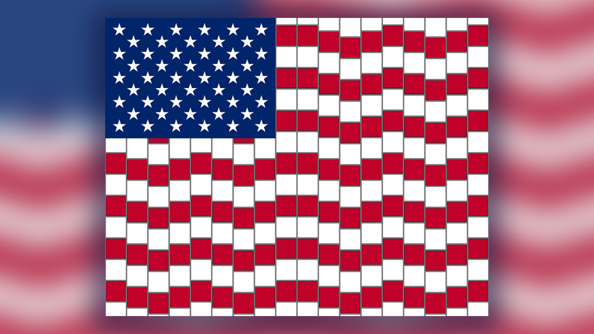 The American flag optical illusion
