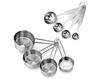New Star Foodservice 42917 Stainless Steel Measuring Spoons and Measuring Cups Combo, Set of 8