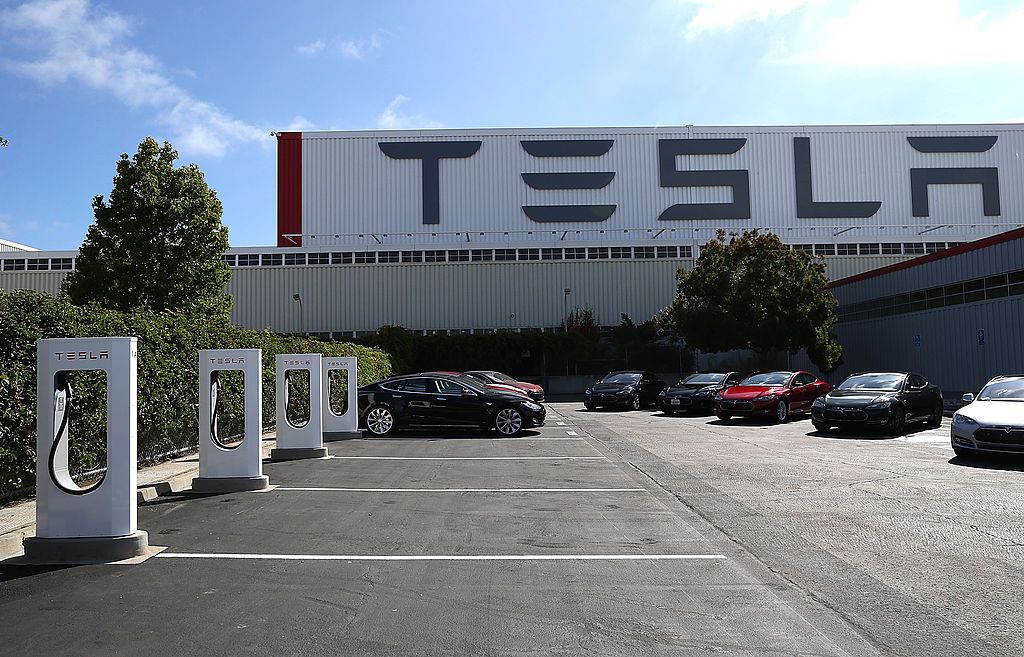 The Tesla factory in Fremont, California.