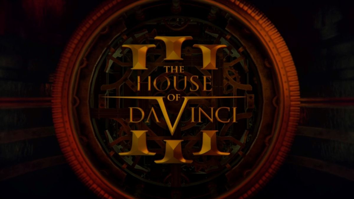 The title screen of the House of Da Vinci 3 showing the game&#039;s name