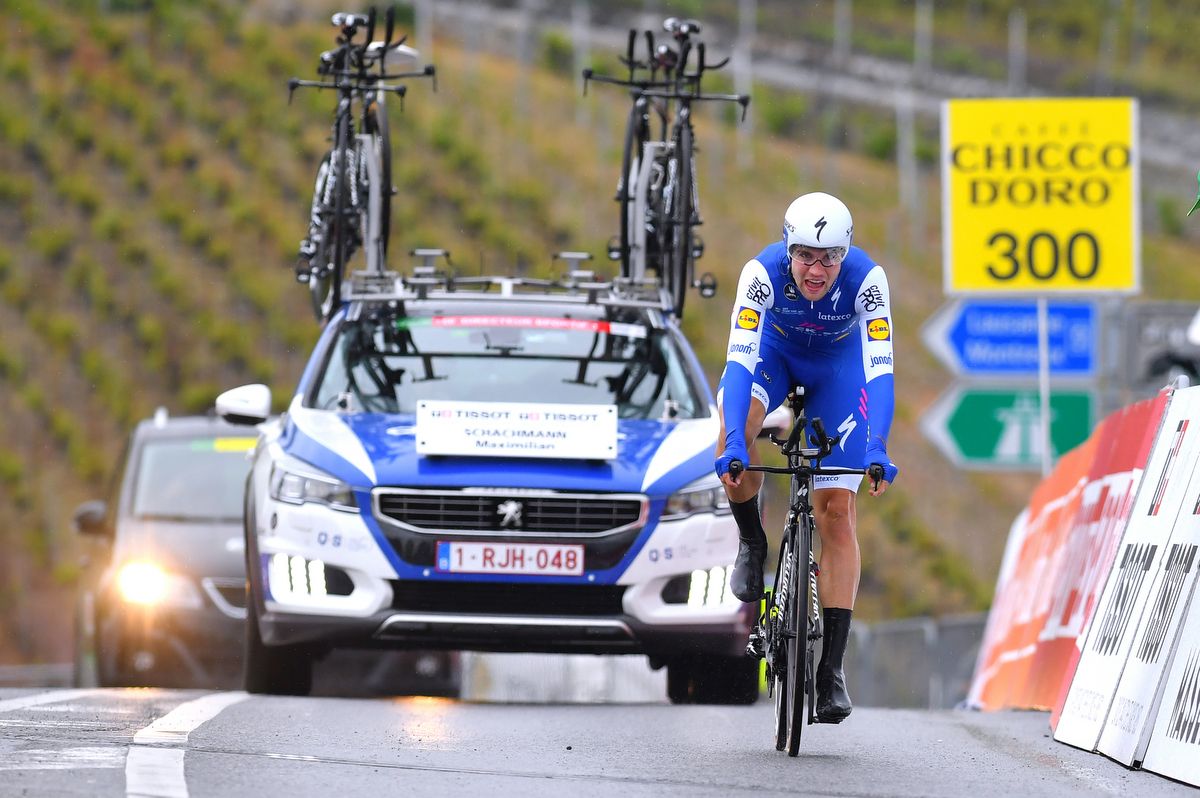 Maximilian Schachmann (Quick-Step Floors) riding to fourth place