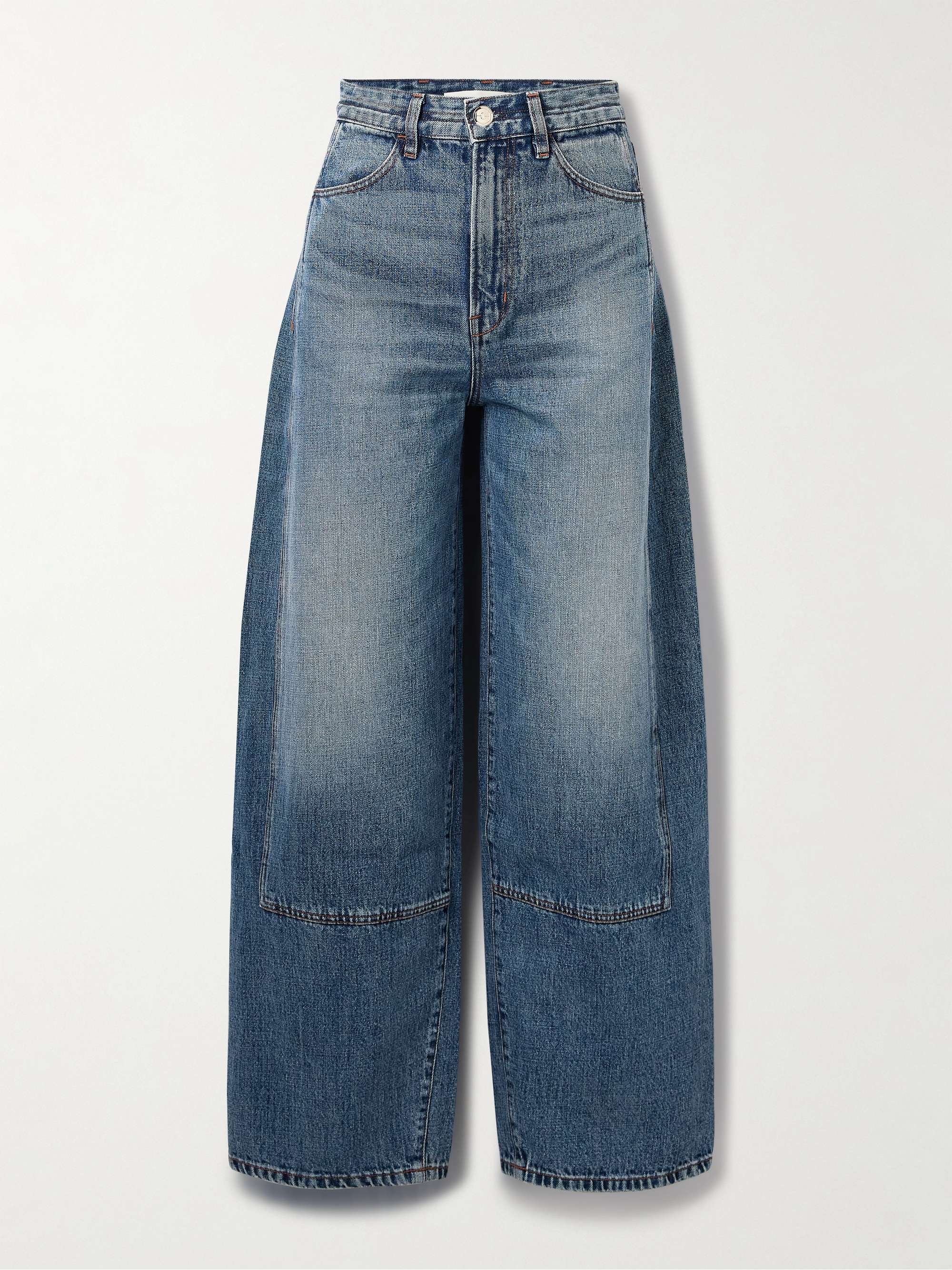 The Rhone Paneled High-Rise Barrel-Leg Jeans