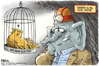 Political cartoon U.S. GOP 2017 election loss