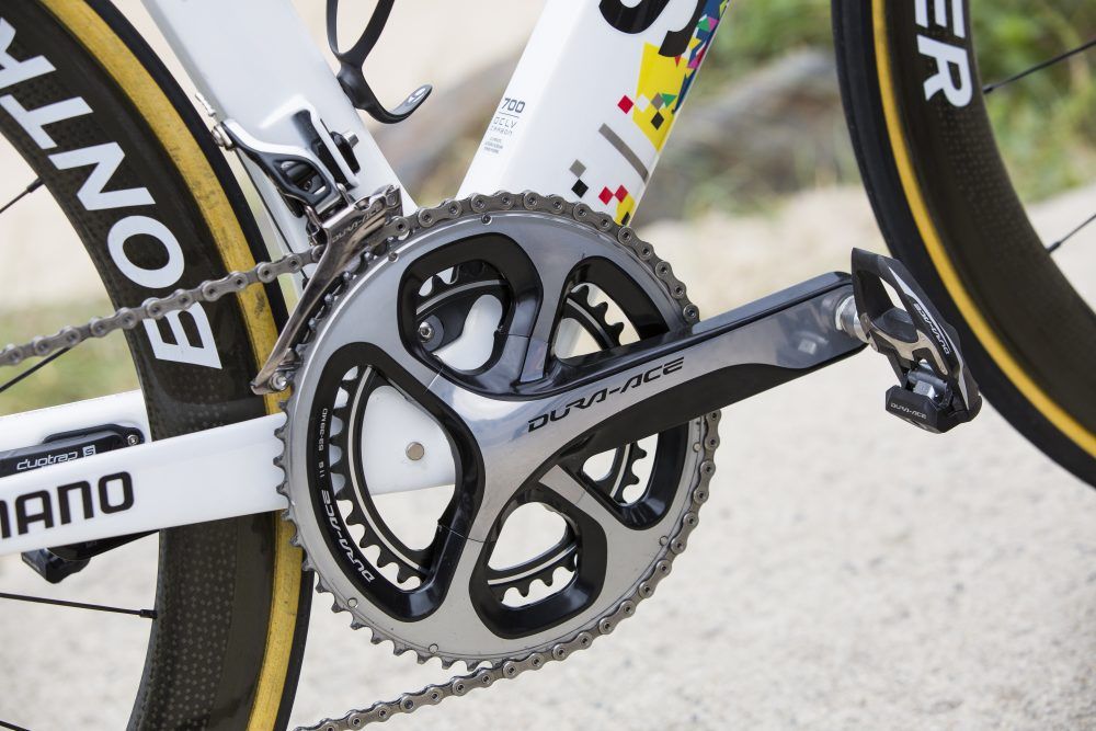 fabian cancellara trek madone spartacus tour de france bike shimano dura-ace crankset 2