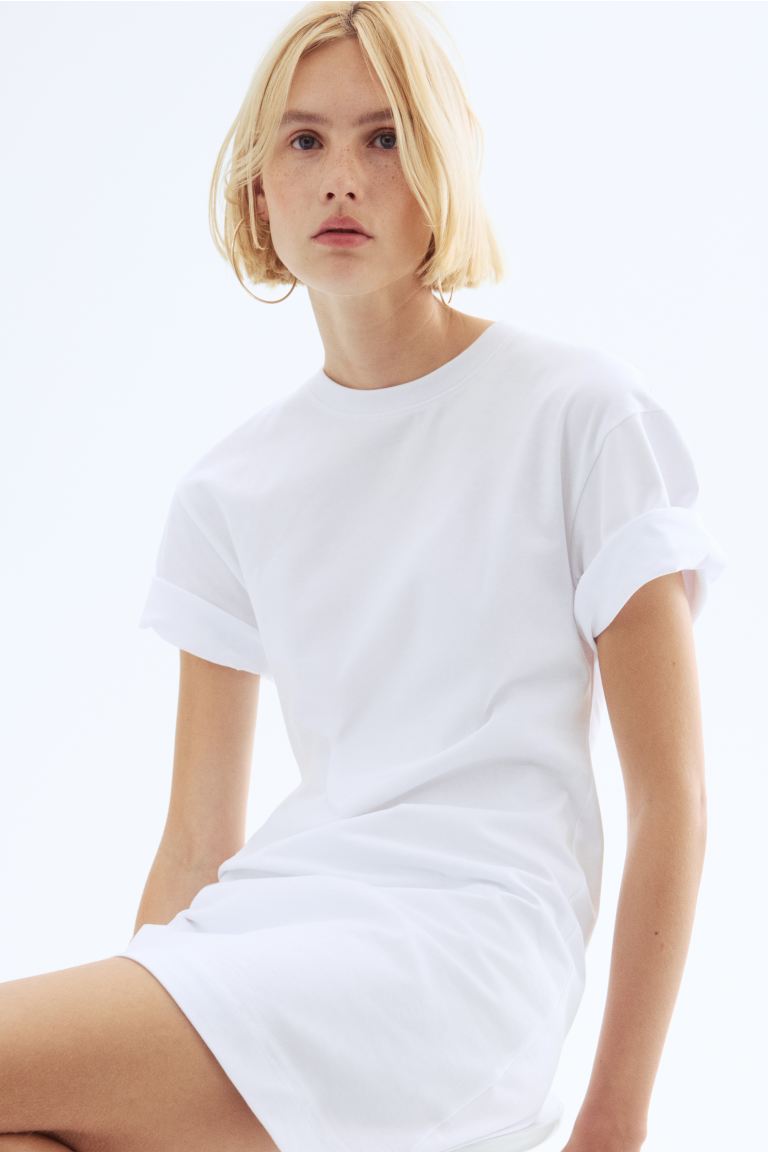 Defined-Waist T-Shirt Dress