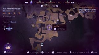 Dragon Age The Veilguard fast travel beacons marked on map