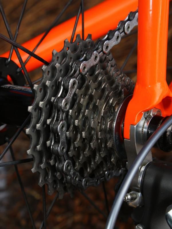 Trebon uses a 12-25T Shimano Dura-Ace cassette.