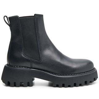 black lug sole ankle boots