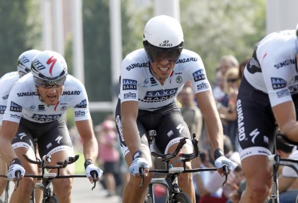 Alberto Contador (Saxo Bank) and his team finished 8th