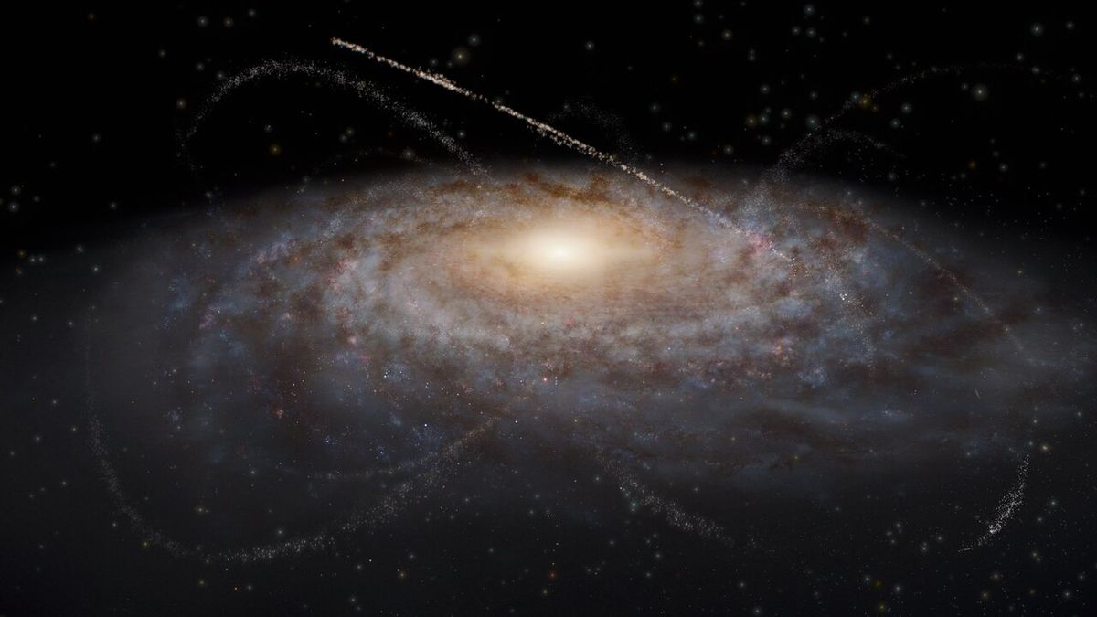 Mysterious dark matter may leave clues in 'strings of pearls' trailing our galaxy