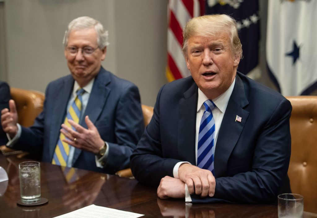 Mitch McConnell and Donald Trump.