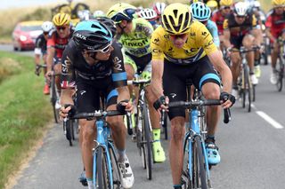Chris Froome and Geraint Thomas on stage four of the 2015 Tour de France