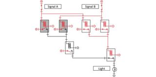 Diagram of boolean xor switch, what is a transistor