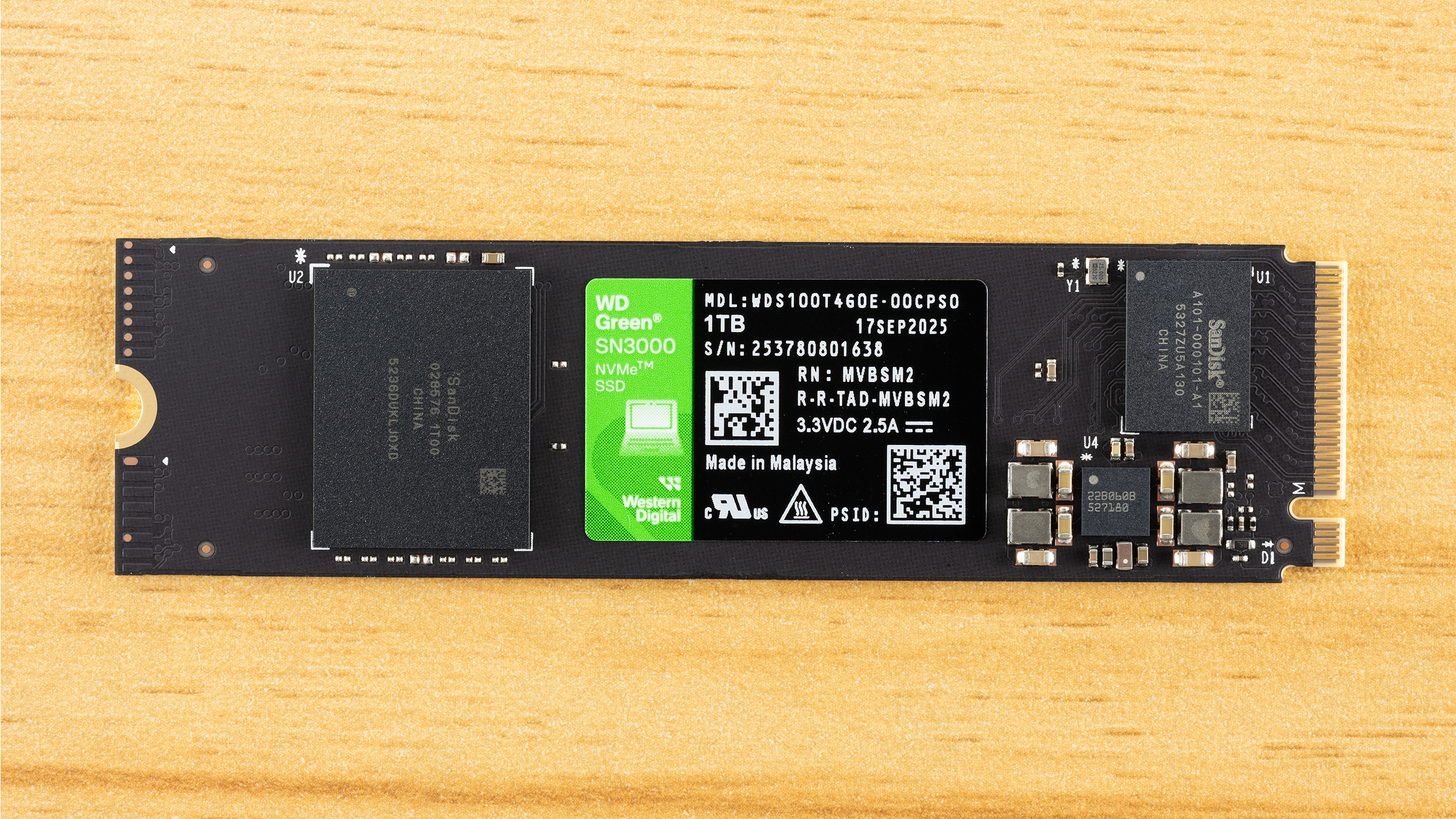 محرك أقراص SSD سعة 1 تيرابايت من ويسترن ديجيتال جرين SN3000