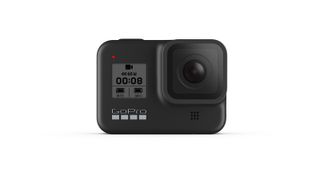 GoPro Hero 8 Black action camera photographed head-on and without any Mods