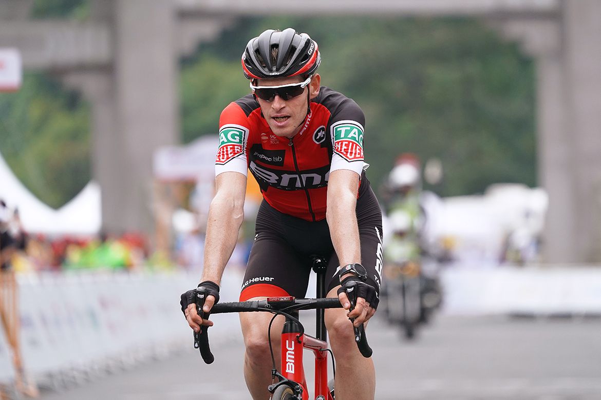Ben Hermans crosses the line in fifth place