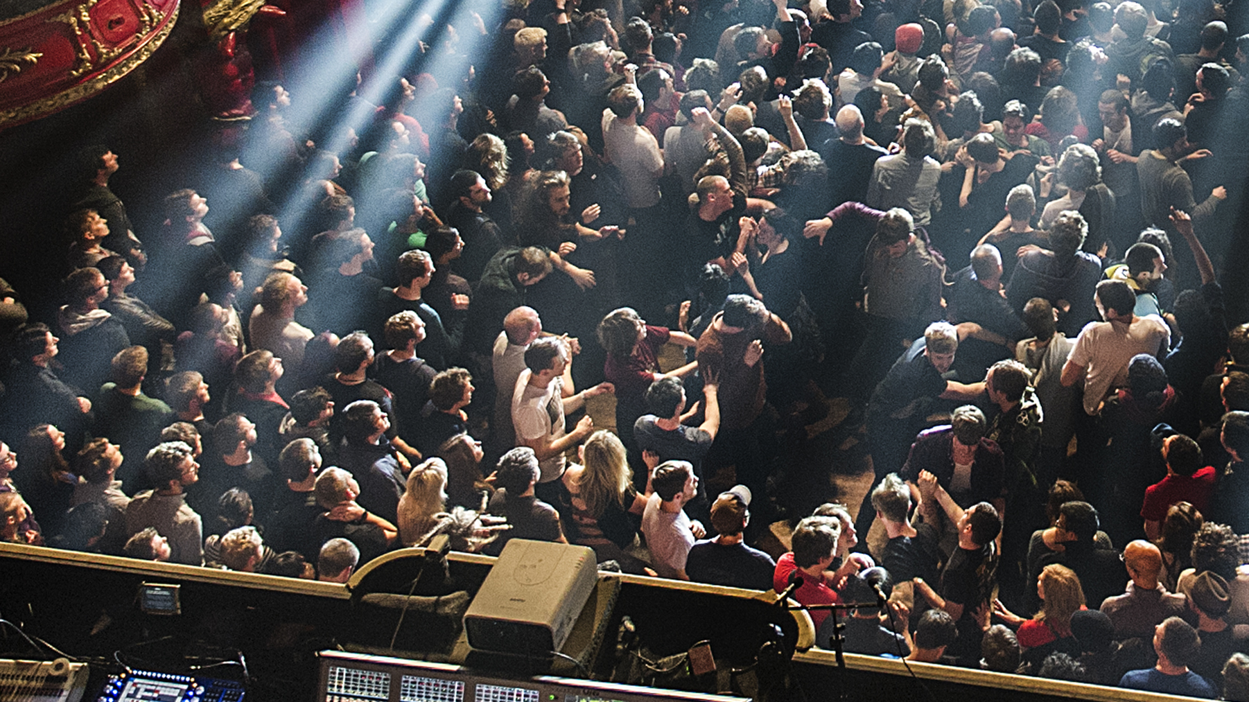 a crowd at a prog gig