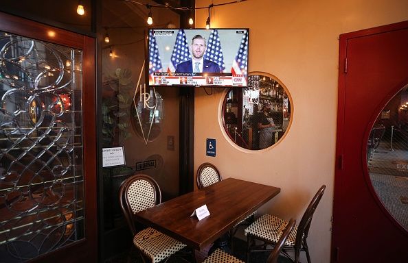 Eric Trump speaks at the second night of the convention. 