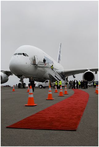 Maybe your next flight they’ll really roll out the red carpet….
