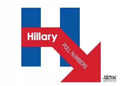 &nbsp;Political cartoon Hillary Clinton Polls