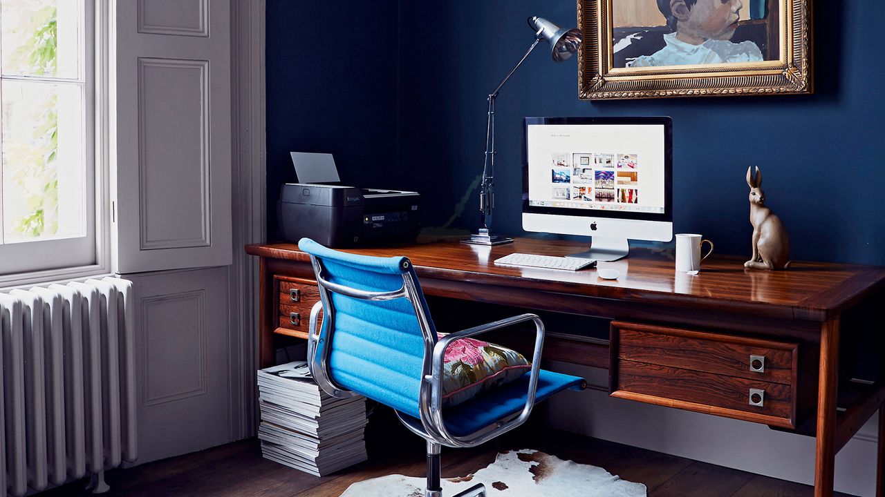 a home computer in a stylish office