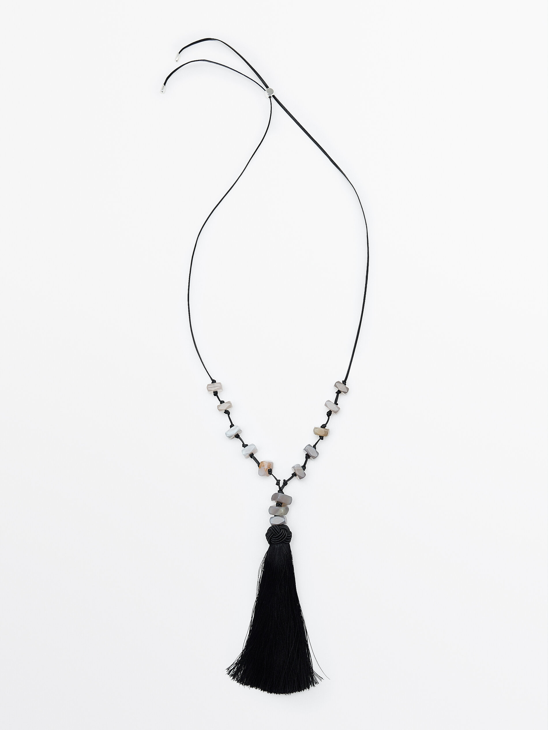 Rhinestone Tassel Necklace