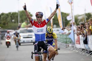 Niki Terpstra (Omega Pharma-Quick Step) takes the win
