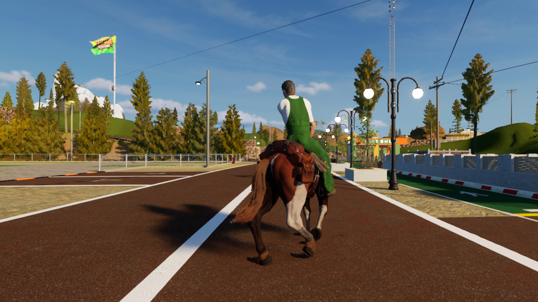 Animals and guests at a zoo