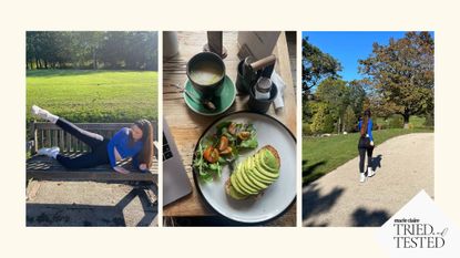 Exercise snacking: Dionne Brighton working out in the park