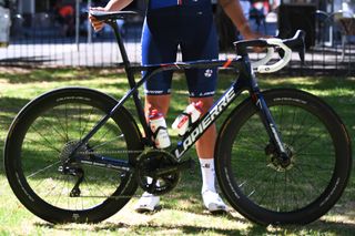 Image shows Groupama-FDJ Lapierre race bike at the Tour Down Under 2023