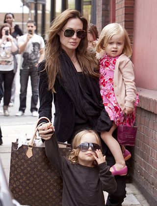 Angelina Jolie, Brad Pitt, Knox and Vivienne