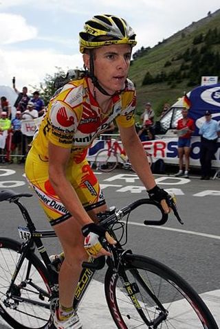Riccardo Riccò on the Alpe d'Huez in 2006