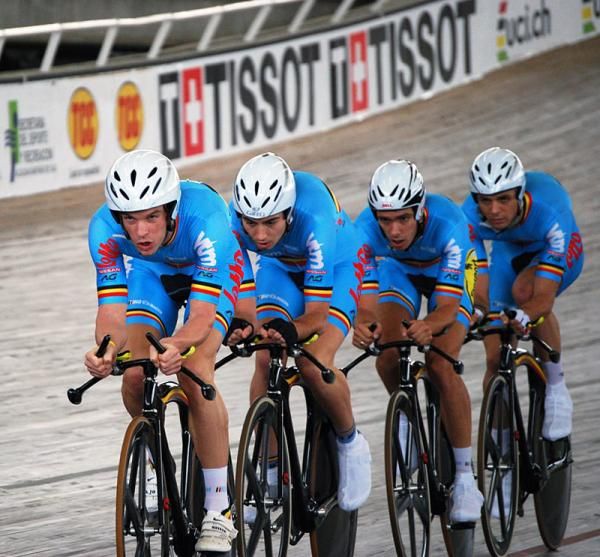 Belgium finished seventh in the men's team pursuit qualifying round.
