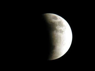 A partial lunar eclipse was photographed from Merritt Island, Florida.