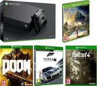 new Xbox One X with four games for £376