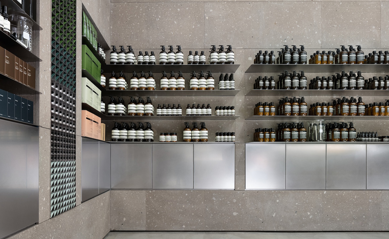 The light grey Aesop store