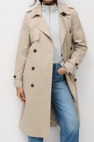 M&S Cotton Rich Belted Trench Coat