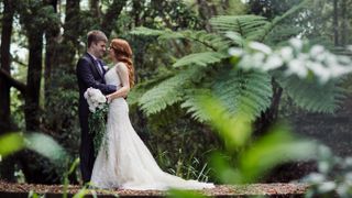 Married Couple on Forest Walkway