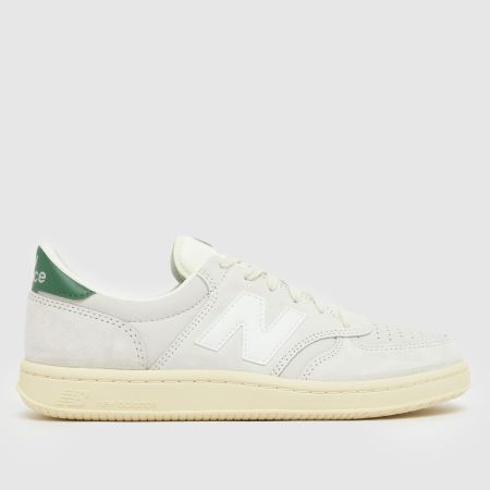 New Balance T500 in White &amp;amp; Green
