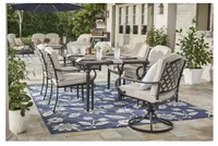 Hampton Bay Laurel Oaks 7-Piece Steel Outdoor Patio Dining Set:&nbsp;was $899, now $499 at Home Depot