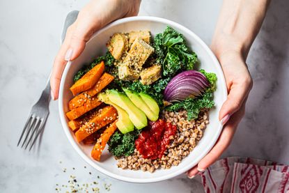 Vegan diet: A bowl of vegan food